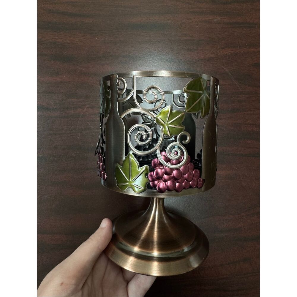 Bath & Body Works Grape and Wine Bottle Design Candle Holder